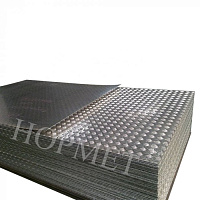 Лист алюминиевый 3х1500х6000, рифление квинтет, марка АМГ2Н2Р в Тюмене цена